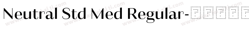 Neutral Std Med Regular字体转换